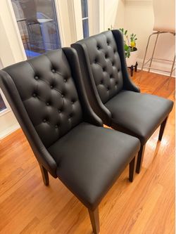 Black Tufted Dining Chairs