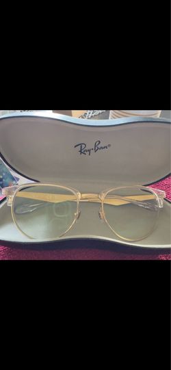 Ray-Ban RX6396 Round Eyeglasses with Arista Gold and Transparent Frame