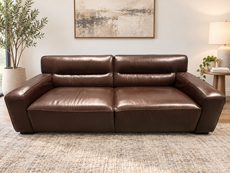 Corinth Brown Leather Sofa