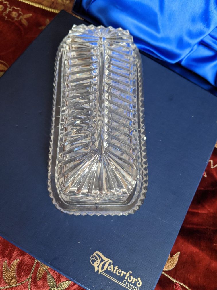 Waterford crystal butter dish