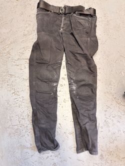 REV’IT! Jackson 2 Skinny Fit Motorcycle Riding Jeans 33x32 + Knee Armor + Holsta Belt