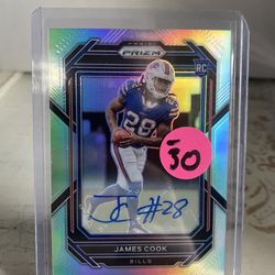 2022 James Cook Rookie Silver Prizm Auto