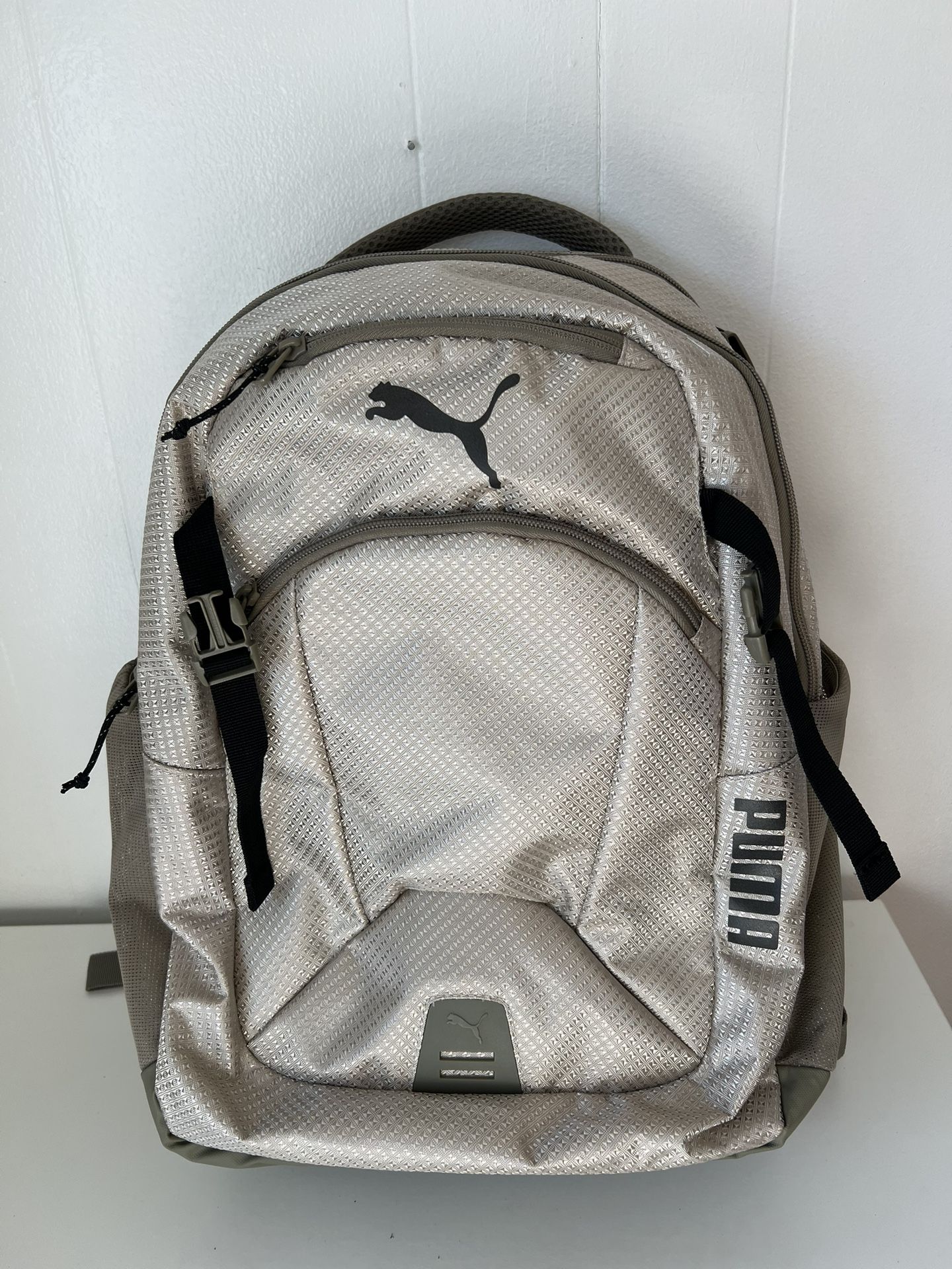 PUMA Backpack Challenger 2 Tan Pockets Reflective Compression Straps