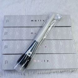 Mally Brush Pinceau Full Size Foundation Powder Brush White/Silver 7in Lot Of 4