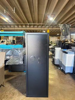 Gun Safe, Large Gun Safe for Rifles and Pistols, Quick Access Rifle Safe with 3 Removable Gun Racks and 4 Pistol Pockets, Digital Gun Cabinet with Dua