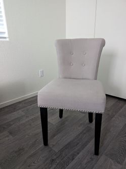 Tufted Upholstered Accent Chair with Nailhead Trim