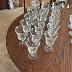Fostoria Glass Goblets (6”) Set Of 19