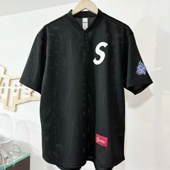 Supreme S Logo Baseball Henley Jersey L