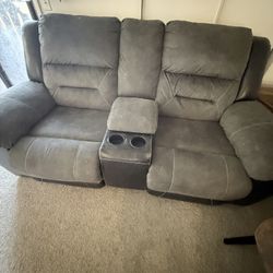 Two Comfortable Reclining Sofas 