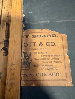 Antique Drawing Board with Chicago Dealer Label