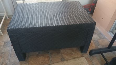 Resin plastic ottoman for outdoor furniture