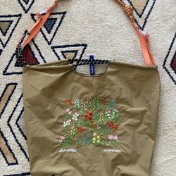 Large Japanese Style Embroidered Nylon Bag – $3