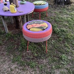 Recycled Material Tire Stools