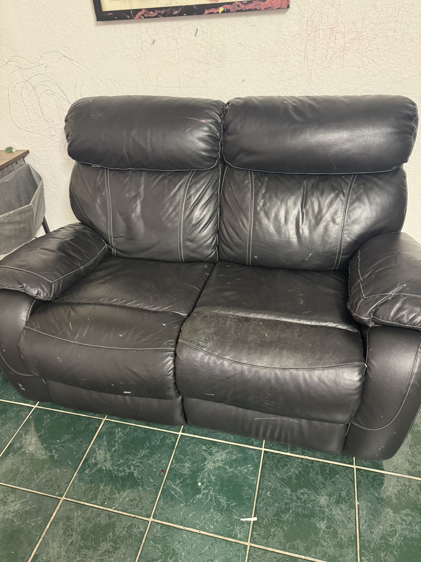 2 Seat Recliner Leather Sofa