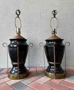 Vintage hart table lamp pair