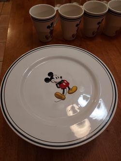 Classic Mickey Mouse Dinnerware Set And More. NEW, RARE for Sale