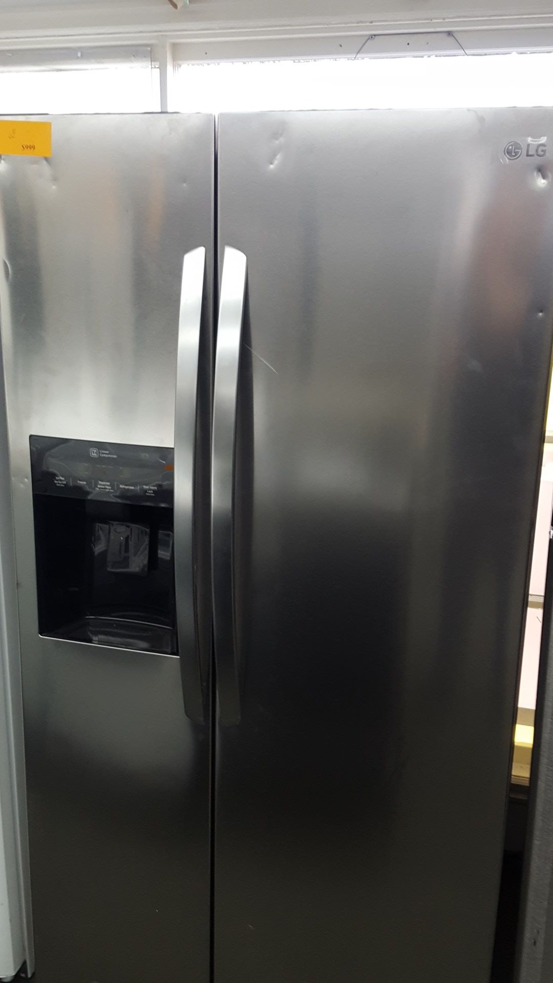 LG stainless steel side by side refrigerator