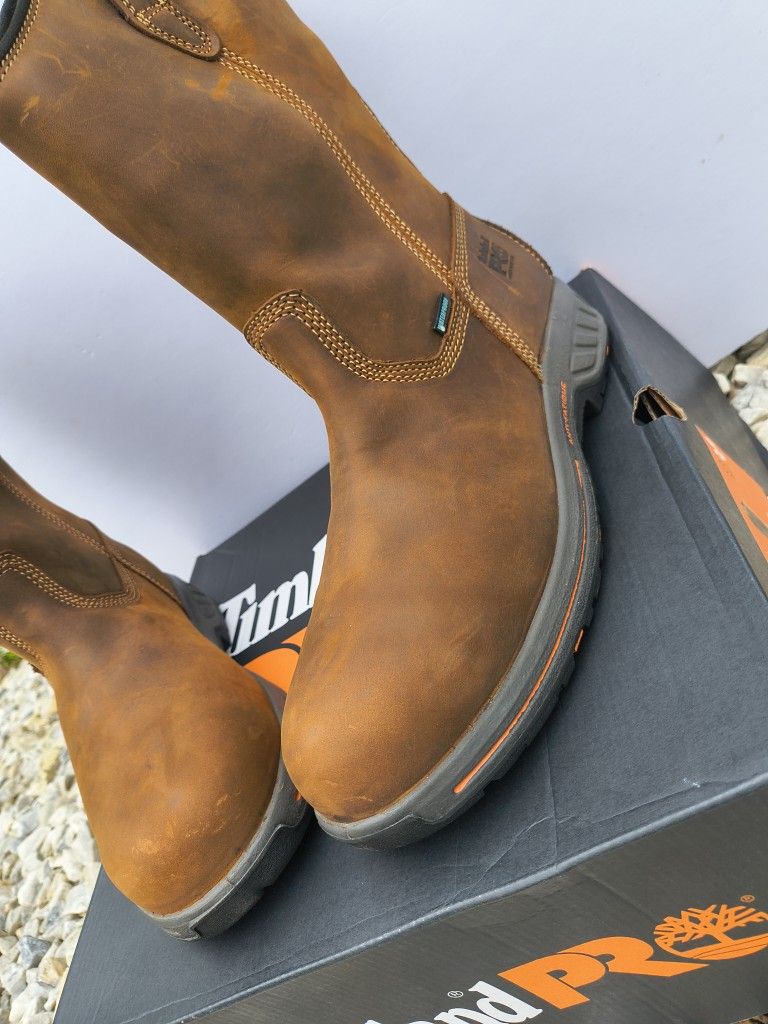 Men's Timberland Pro Helix HD Pull On Composite Toe Waterproof Work Boot