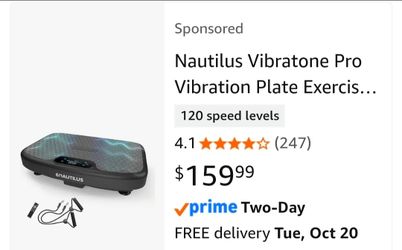 Nautilus Vibratone Pro Vibration Plate Exercise Machine