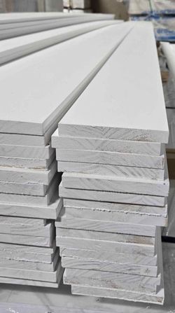 🪵😇 Baseboard Wood 1x6 Base Primed White Finger-Jointed