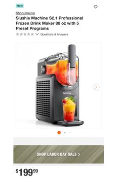 Inoviva S2.1 Slushie Machine 88 oz