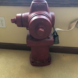 Real Red Fire Hydrant, Ladder/Shelf Brass Accessories For Man Cave Or Child’s Room