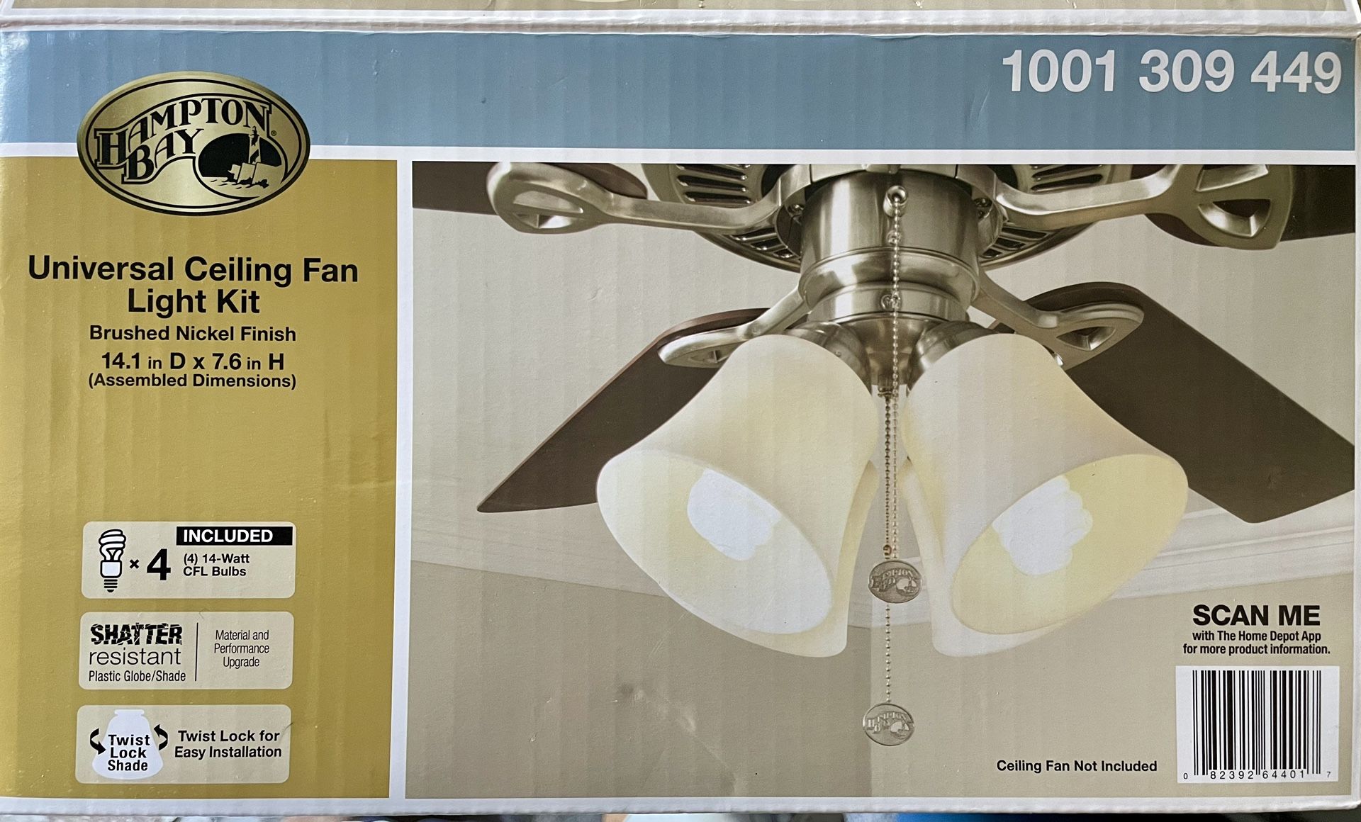 Universal Ceiling Fan Light Kit