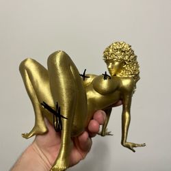 Afro Transgender Golden Girl Figurine Statue 