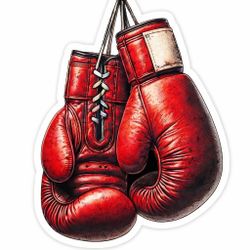 4” Boxing Gloves Sticker Box Decal Car Bumper