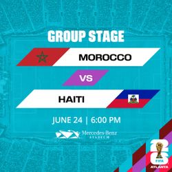 FIFA World Cup Haiti vs Morocco 6/24 6:00pm