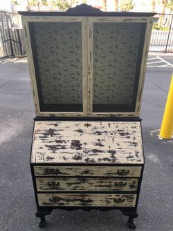 Vintage Shabby Chic Secretary Desk