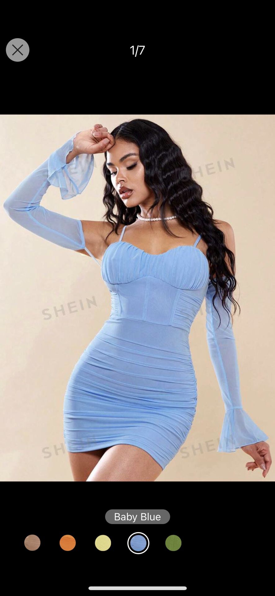 Shein light blue dress