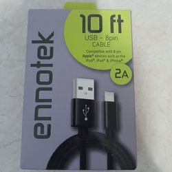 ennotek 10 ft USB - 8pin Cable Apple compatible
