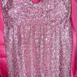 Altar’d State Pink Bow Sequin Dress
