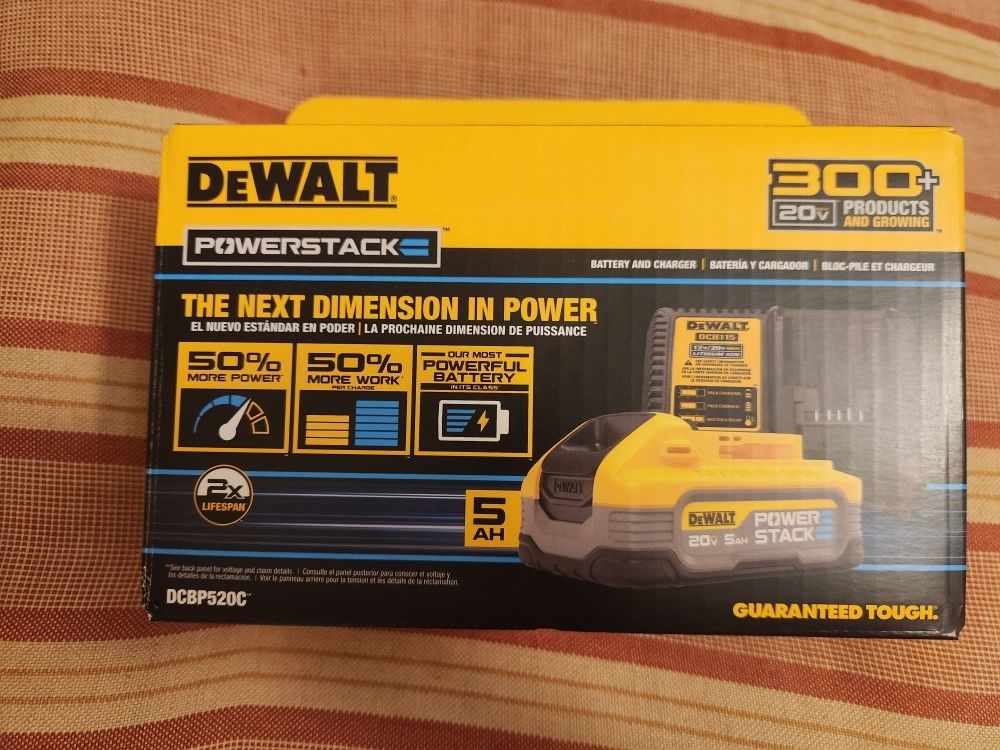 20V MAX XR POWERSTACK Lithium-Ion Battery Starter Kit with 5.0Ah Battery and Charger