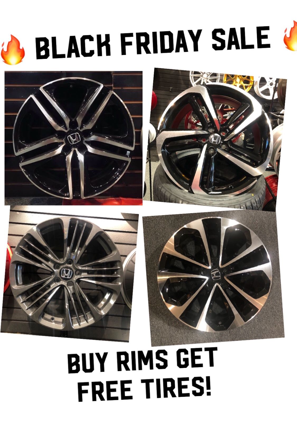 ** BLACK FRIDAY SALE! Buy rims get FREE TIRES ** (only 50 down payment / no credit check)