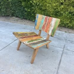 Gorgeous/ Stylish one of a kind, Reclaimed Boat Wood Accent Chair