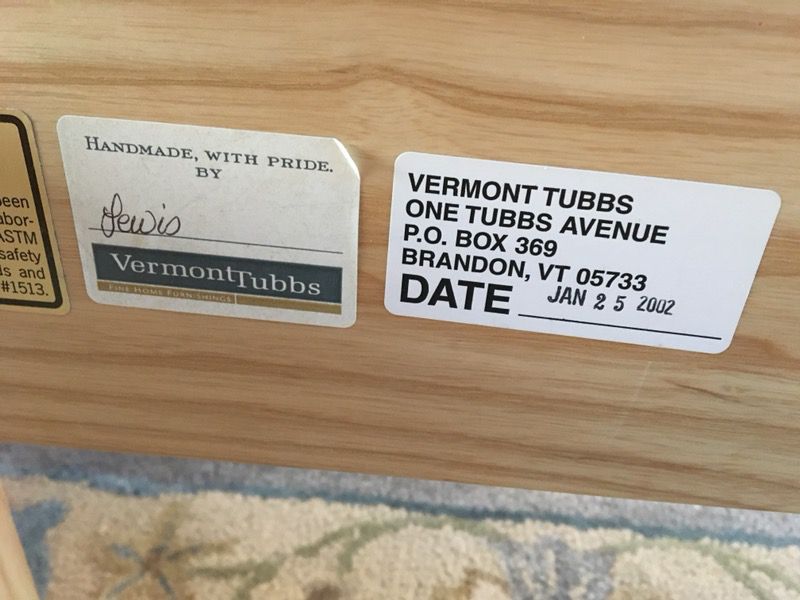 Vermont Tubbs Solid Maple Twin Bed