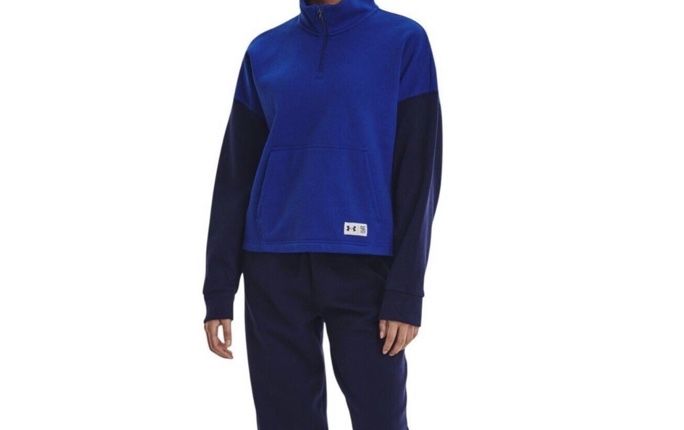 Under Armour Women’s UA Playback Fleece Oversized ¼ Zip Size XL