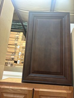 Dark Brown Wood Cabinet Door Panel