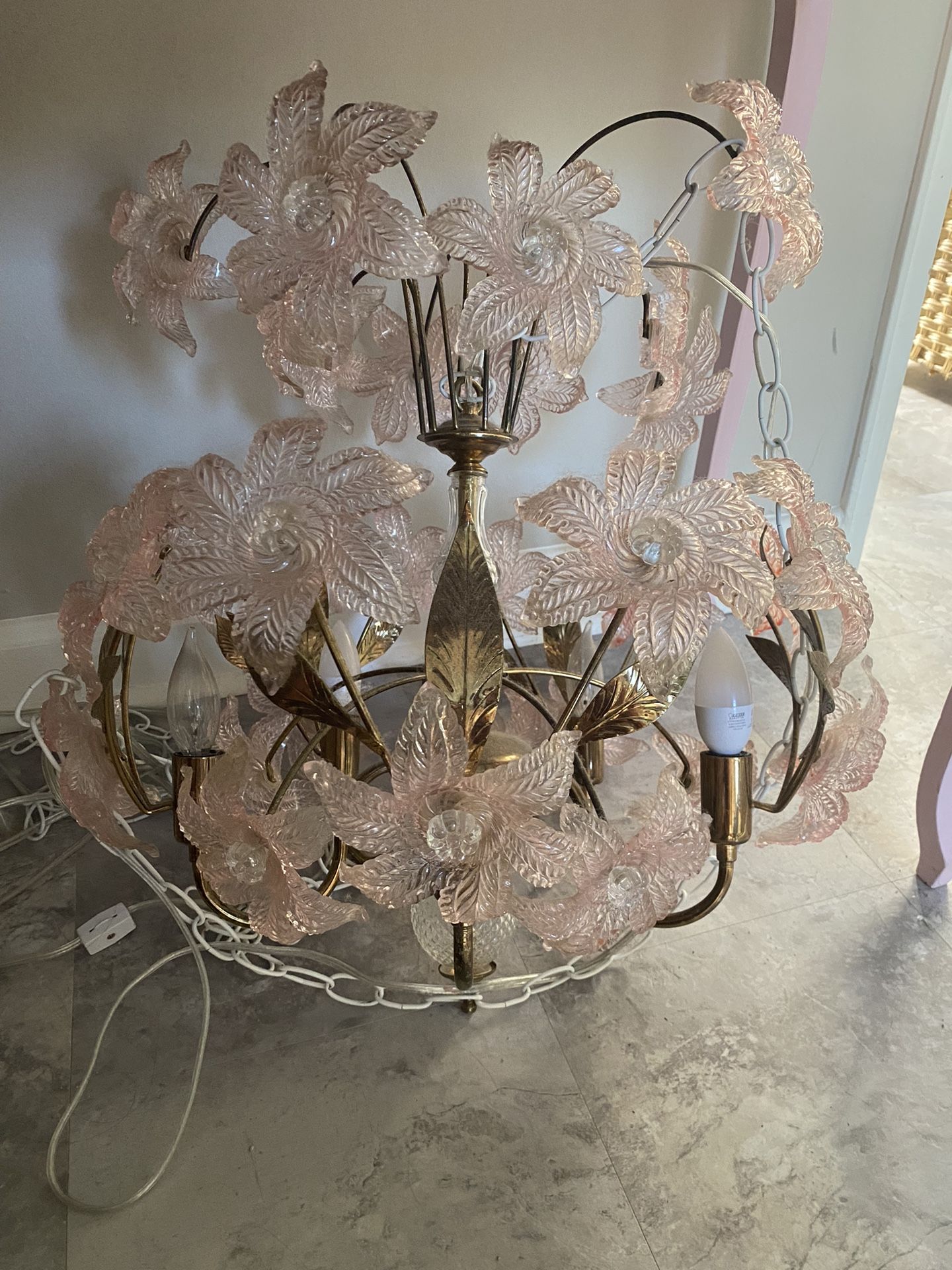 Portuguese Acrylic Chandelier 