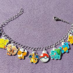 Pokemon Fan Art Charm Bracelet 