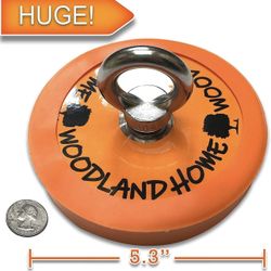 Strong Magnet Fishing 2000LB Kit with Case, Rope, Gloves, Glue and Durable Orange Rubber Protector, Powerful Fishing Magnet Neodymium Rare Earth Magne