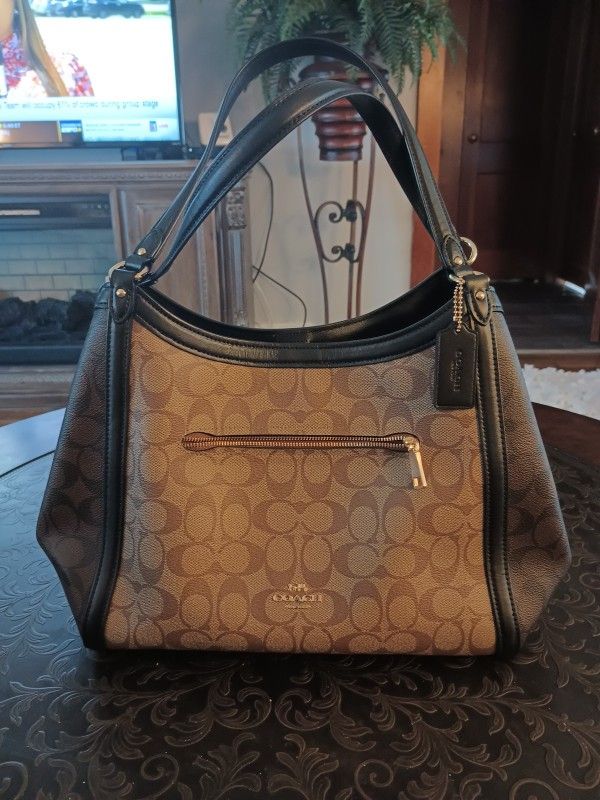 Coach Kristy Shoulder Bag Khaki/Gold/Brown