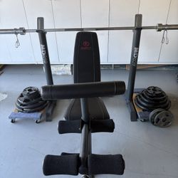 Complete Marcy MD859 Weight Bench Setup