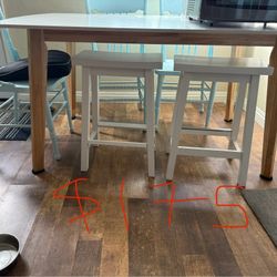 Table With Stools And Chairs 