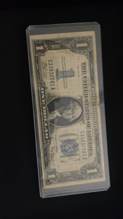 Silver certificate one dollar funny back