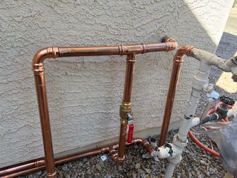 Copper Pipe Assembly with Brass Ball Valve