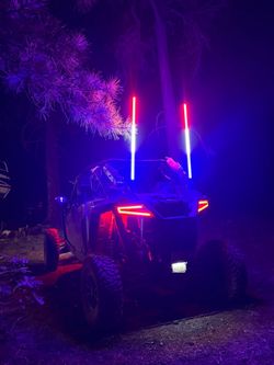 Red White Blue LED Whips 4ft