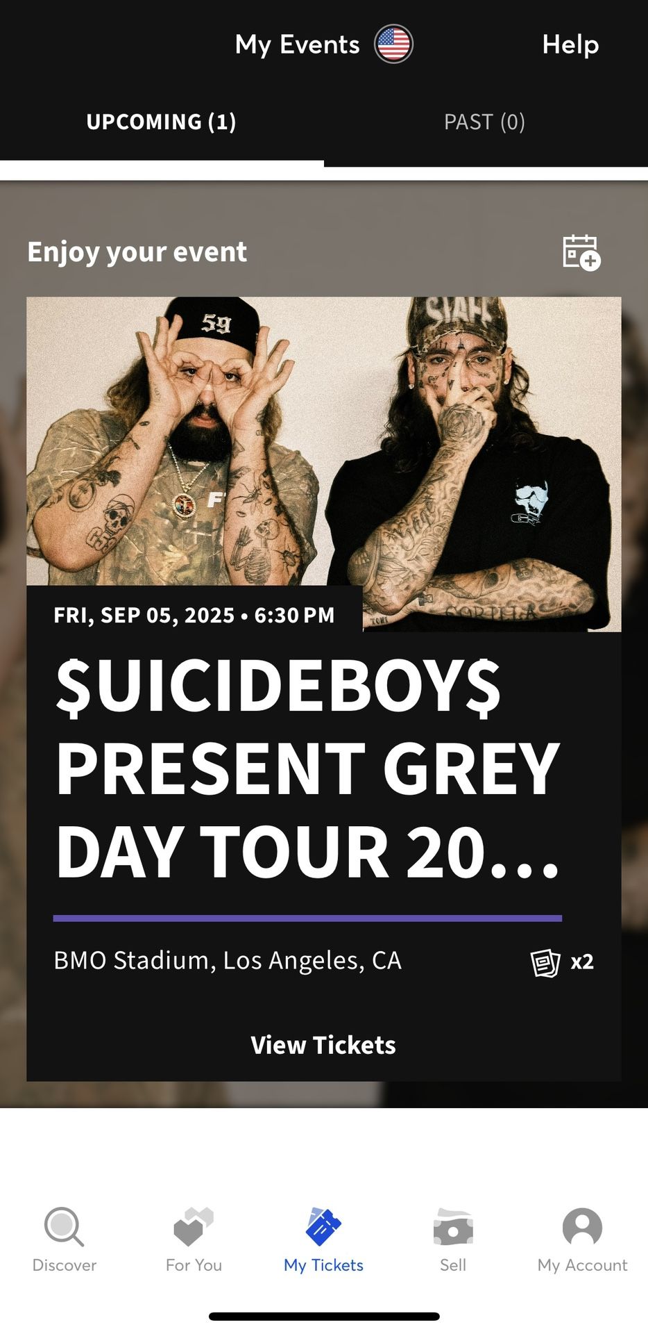 Suicide Boys Grey Day Tickets